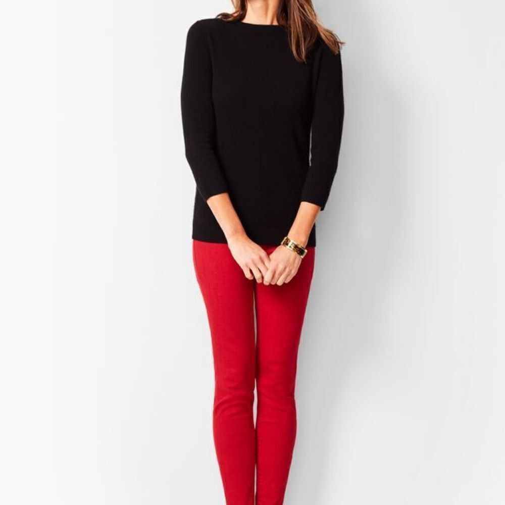Talbots DENIM slim stretchy jeans, JEGGING - CLASSIC RED size 2